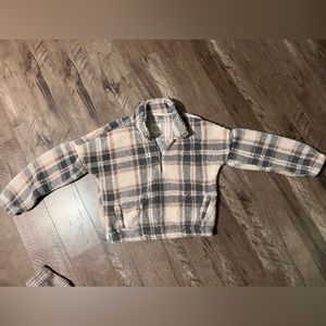 Sherpa crop sweatshirt